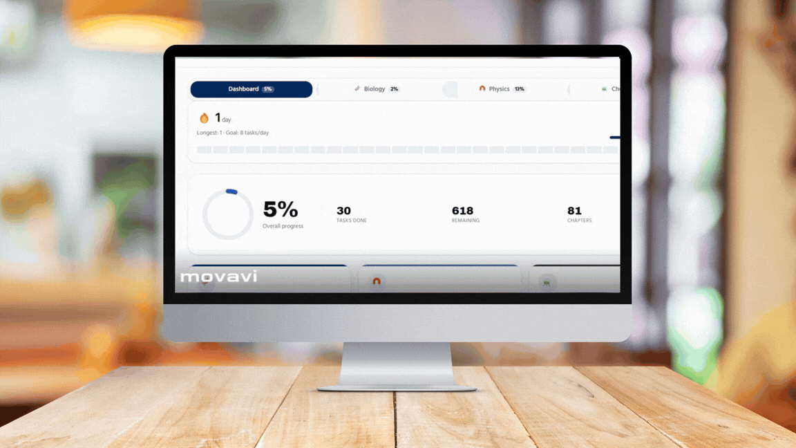 RankFlow dashboard preview showing subject progress rings